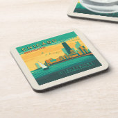 Die Uferpromenade | Chicago, Illinois Getränkeuntersetzer (Linke Seite)