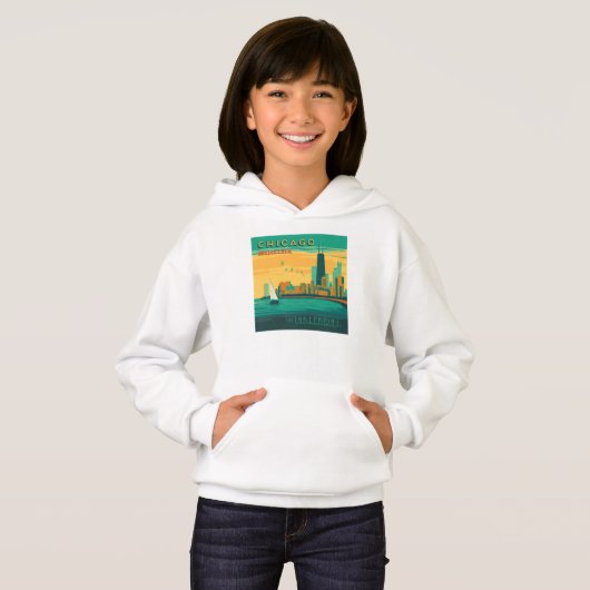 Die Uferpromenade | Chicago, Illinois Hoodie (Vorne ganz)