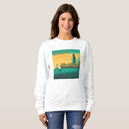 Die Uferpromenade | Chicago, Illinois Sweatshirt (Vorne ganz)