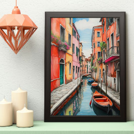 Die Uferstraße von Venedig Poster