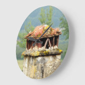 Die Uhr der antiken französischen Schornsteinmauer (Winkel)