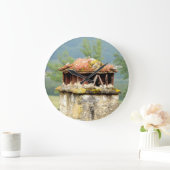 Die Uhr der antiken französischen Schornsteinmauer (Zuhause)