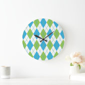 Die Uhr der blauen und grünen Raute (Zuhause)