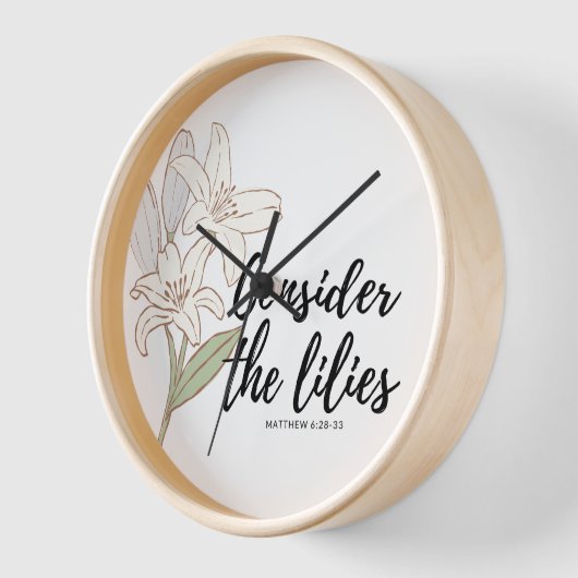 Die Uhr der Schriftzeichen als Lilien (Winkel)