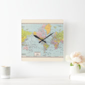 Die Uhr der Weltkarte (Zuhause)