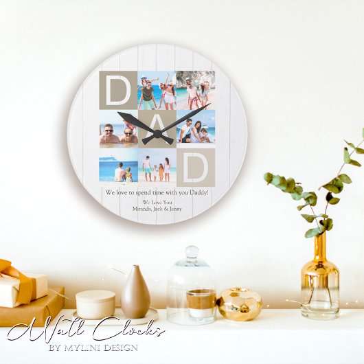 Die Uhr des Fotos des benutzerdefinierten rustikal