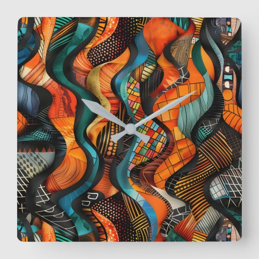 Die Uhr für afrikanische Stammesmuster (Vorderseite)