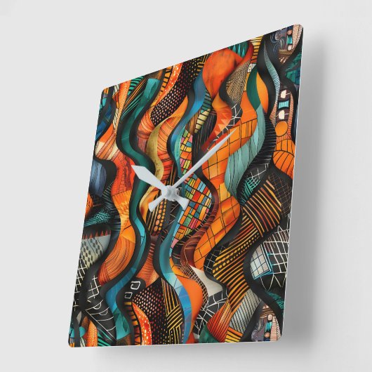 Die Uhr für afrikanische Stammesmuster (Winkel)