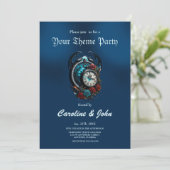 Die Uhr im Nebel der Unendlichkeit. Einladung (Stehend Vorderseite)