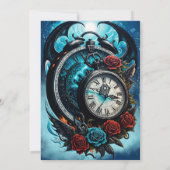 Die Uhr im Nebel der Unendlichkeit. Einladung (Rückseite)