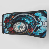 Die Uhr im Nebel der Unendlichkeit. Golf Headcover (Vorderseite)
