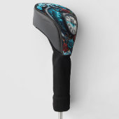 Die Uhr im Nebel der Unendlichkeit. Golf Headcover (angewinkelt)