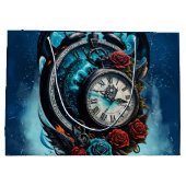 Die Uhr im Nebel der Unendlichkeit. Große Geschenktüte (Rückseite)