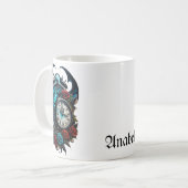 Die Uhr im Nebel der Unendlichkeit. Kaffeetasse (Vorderseite Links)