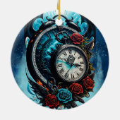 Die Uhr im Nebel der Unendlichkeit. Keramik Ornament (Hinten)