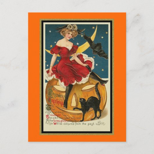 Die Uhr schlägt Mitternacht Postkarte (Vorderseite)