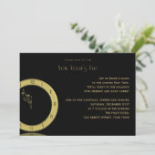 Die Uhr schlägt MitternachtsSilvester-Party Einladung (Stehend Vorderseite)