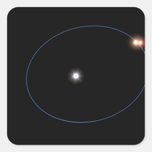 Die Uhrmacherbahn eines Triple-Star-Systems Quadratischer Aufkleber (Vorderseite)