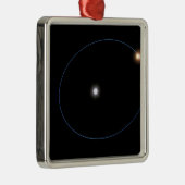 Die Uhrmacherbahn eines Triple-Star-Systems Silbernes Ornament (Rechts)