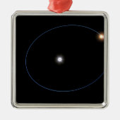 Die Uhrmacherbahn eines Triple-Star-Systems Silbernes Ornament (Vorne)