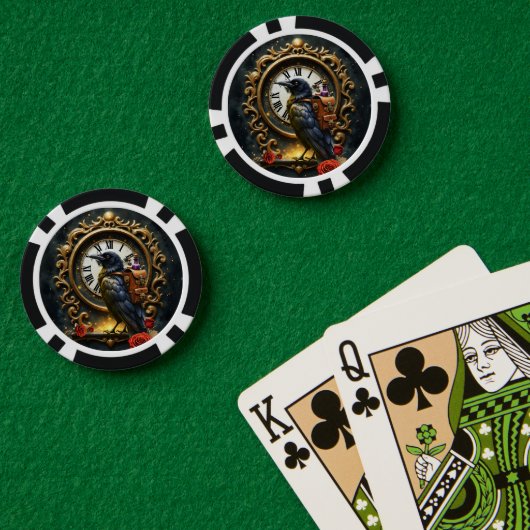 Die Uhrwerkslieferung des Raben  Pokerchips (Pokertisch (doppelt))