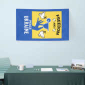 Die Ukraine beendet Krieg und Frieden Banner (Messeveranstaltung)
