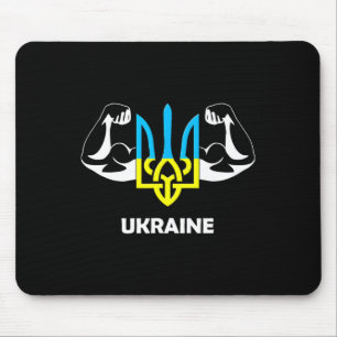 Die Ukraine ist Macht! Emblem der Ukraine. Dreizac Mousepad