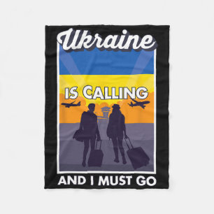 Die Ukraine ruft und ich muss gehen Ukraine Fleecedecke