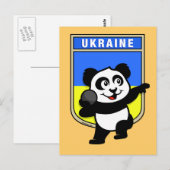 Die Ukraine schoss Panda Postkarte (Vorne/Hinten)