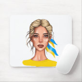 Die Ukraine stoppt den Krieg Blonde Mousepad (Mit Mouse)