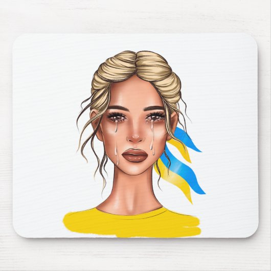 Die Ukraine stoppt den Krieg Blonde Mousepad (Vorne)