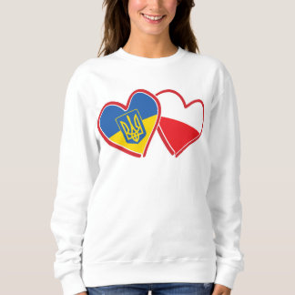 Die Ukraine und die polnische Flagge hören Sweatshirt