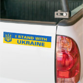 Die Ukraine unterstützt Wappen ukrainische Flagge Autoaufkleber (Auf Lkw)