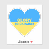 Die ukrainische Fahne im Herzen der Ukraine Aufkleber (Blatt)