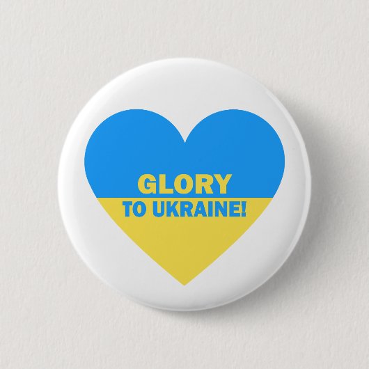 Die ukrainische Fahne im Herzen der Ukraine Button (Vorderseite)