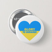 Die ukrainische Fahne im Herzen der Ukraine Button (Vorne & Hinten)