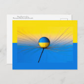 Die ukrainische Flagge der Hoffnung Postkarte (Vorne/Hinten)