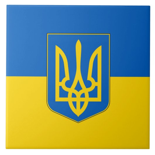Die ukrainische Flagge Fliese (Vorderseite)