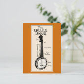 Die ukulele-Banjo-Postkarte Postkarte (Stehend Vorderseite)