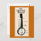 Die ukulele-Banjo-Postkarte Postkarte (Vorne/Hinten)
