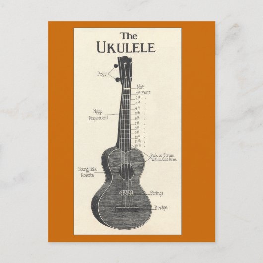 Die Ukulele-Postkarte Postkarte (Vorderseite)