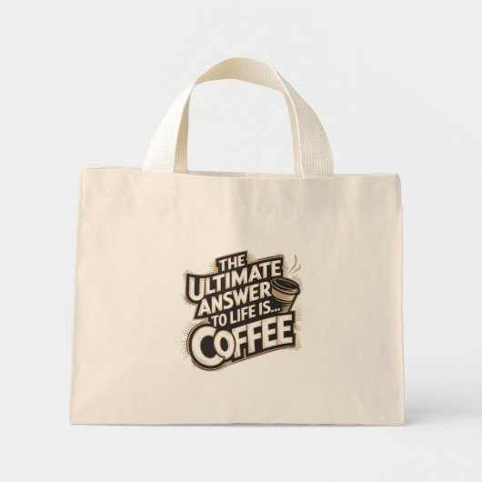 Die ultimative Antwort ist... Coffee Mini Stoffbeutel (Vorne)