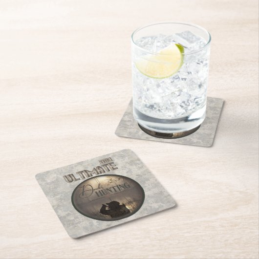 Die ultimative Entenjagd Rechteckiger Pappuntersetzer (Vor Ort)