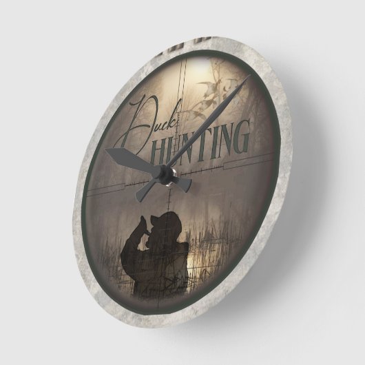 Die ultimative Entenjagd Runde Wanduhr (Winkel)
