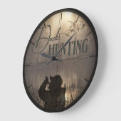 Die ultimative Entenjagd-Uhr Große Wanduhr (Winkel)