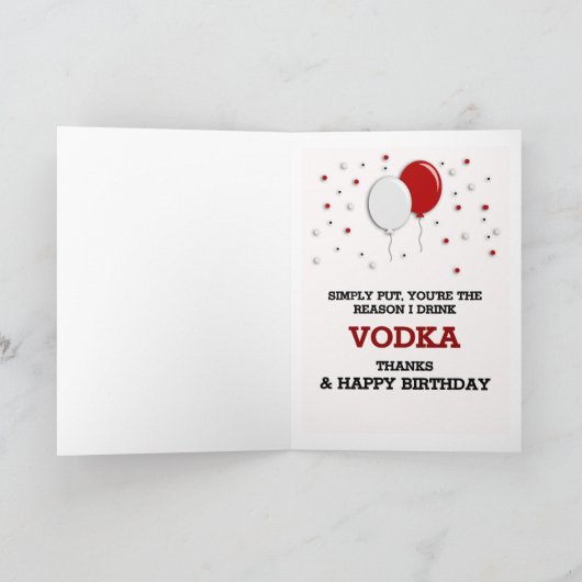 Die ultimative Geburtsmeldung (Vodka) Karte (Innenseite)
