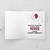 Die ultimative Geburtsmeldung (Wein) Karte (Innenseite)