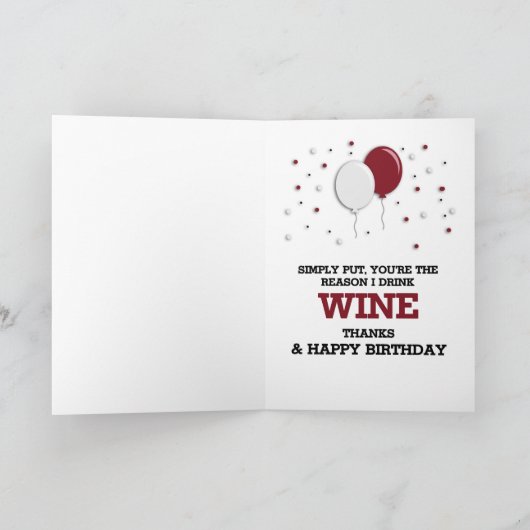 Die ultimative Geburtsmeldung (Wein) Karte (Innenseite)