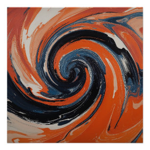 Die Umarmung von Feuer und Wasser Poster