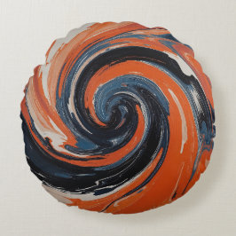 Die Umarmung von Feuer und Wasser Rundes Kissen